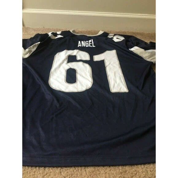 Under Armour Men's Blue White Jersey Shirt EAGLES Number 61 Size Large - Picture 10 of 10